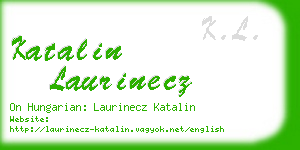 katalin laurinecz business card